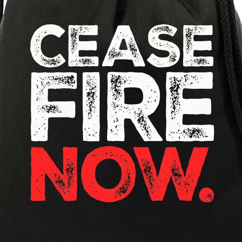 Ceasefire NOW Drawstring Bag