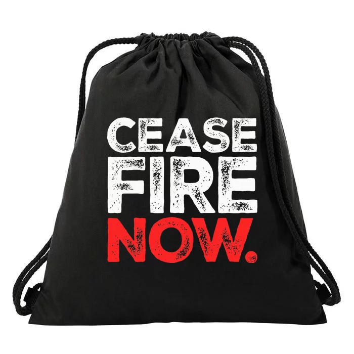 Ceasefire NOW Drawstring Bag