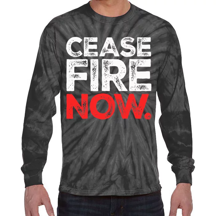 Ceasefire NOW Tie-Dye Long Sleeve Shirt