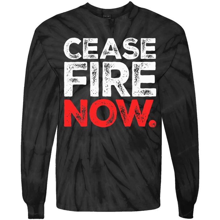 Ceasefire NOW Tie-Dye Long Sleeve Shirt