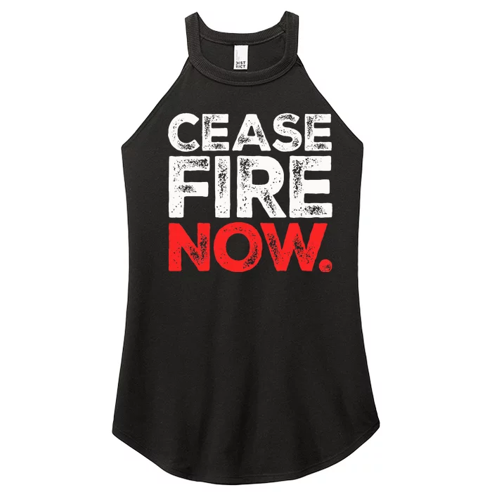 Ceasefire NOW Women’s Perfect Tri Rocker Tank