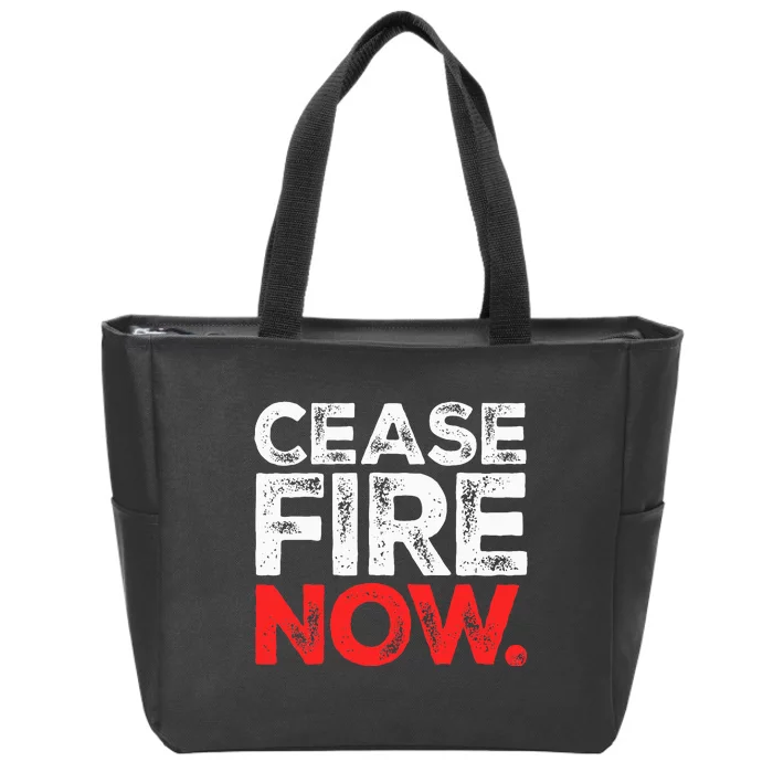 Ceasefire NOW Zip Tote Bag