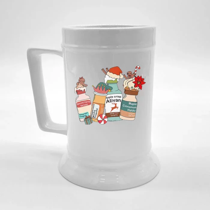 Christmas Nurse Christmas Spiced Vanilla Versed Propofol Front & Back Beer Stein