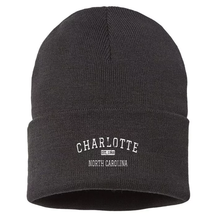 Charlotte North Carolina NC Vintage Sustainable Knit Beanie