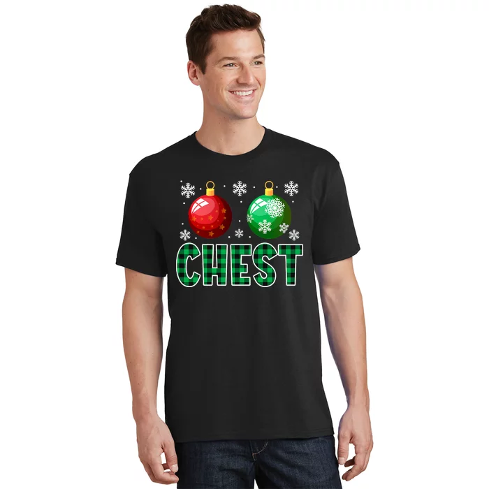 Chest Nuts Christmas Funny Couples Christmas Chestnuts T-Shirt