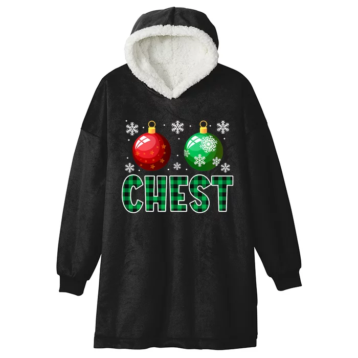 Chest Nuts Christmas Funny Couples Christmas Chestnuts Hooded Wearable Blanket