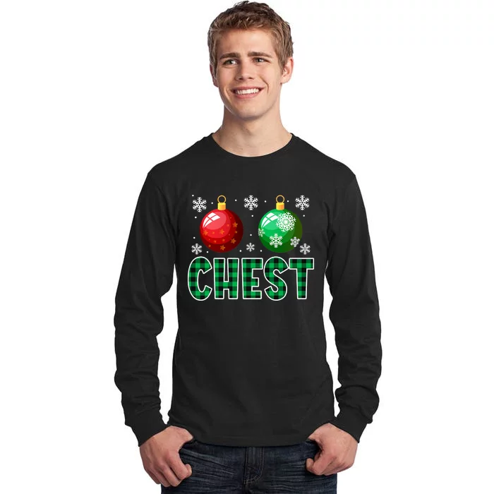 Chest Nuts Christmas Funny Couples Christmas Chestnuts Tall Long Sleeve T-Shirt