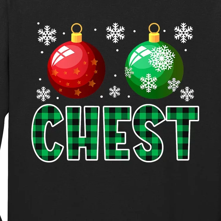 Chest Nuts Christmas Funny Couples Christmas Chestnuts Tall Long Sleeve T-Shirt