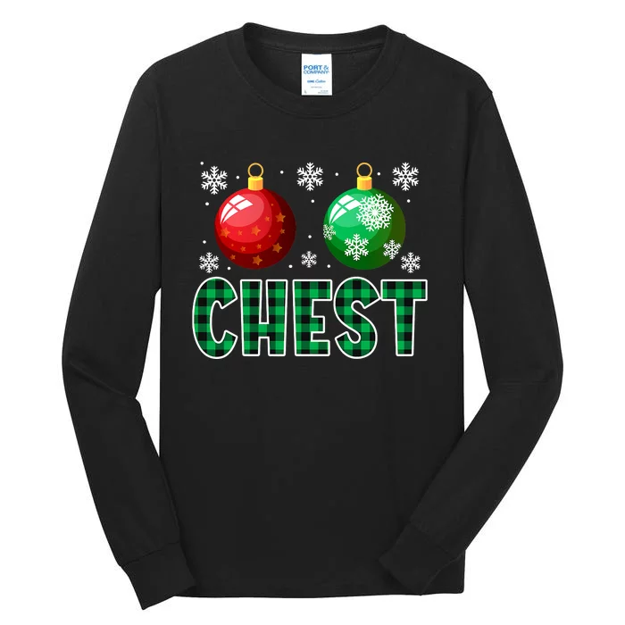 Chest Nuts Christmas Funny Couples Christmas Chestnuts Tall Long Sleeve T-Shirt