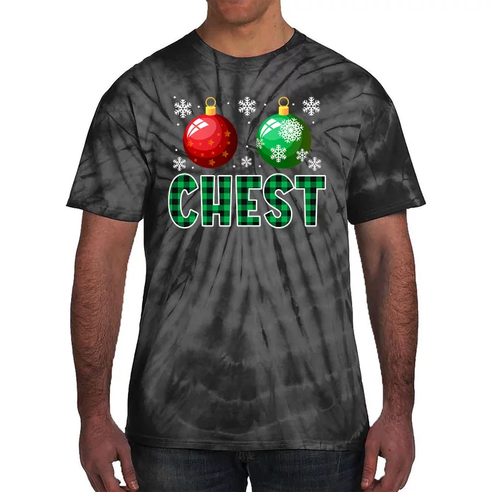 Chest Nuts Christmas Funny Couples Christmas Chestnuts Tie-Dye T-Shirt