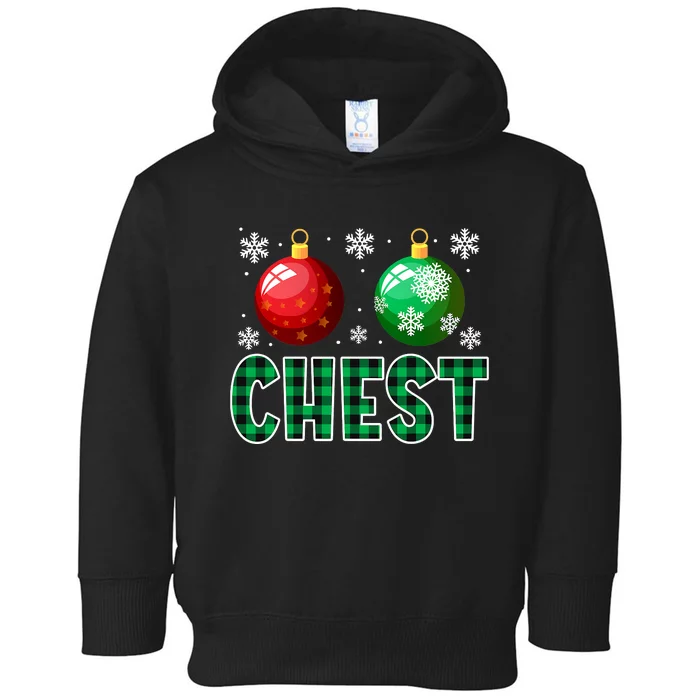 Chest Nuts Christmas Funny Couples Christmas Chestnuts Toddler Hoodie