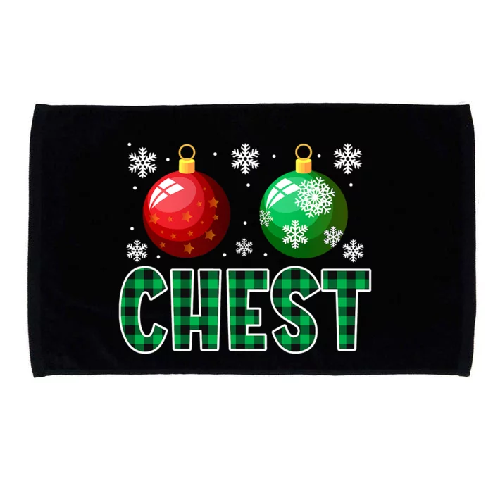 Chest Nuts Christmas Funny Couples Christmas Chestnuts Microfiber Hand Towel