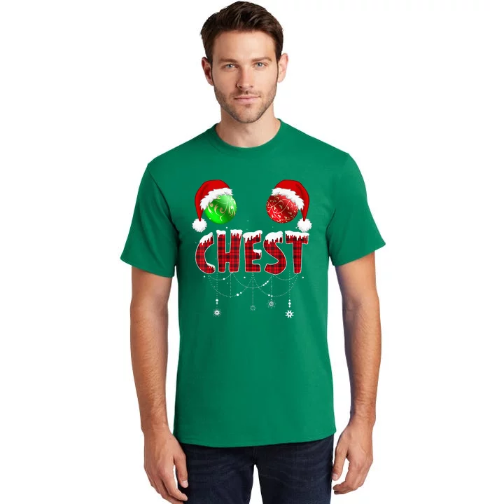 Chest Nuts Christmas Funny Matching Couple Chestnuts Tall T-Shirt