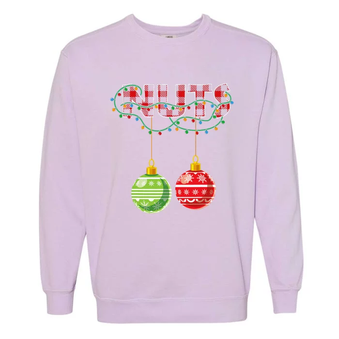 Chest Nuts Christmas Matching Couple Chestnuts Funny Garment-Dyed Sweatshirt