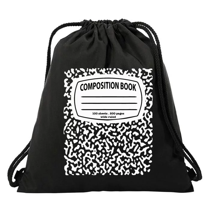 Composition Notebook Costume Matching Group Halloween Drawstring Bag