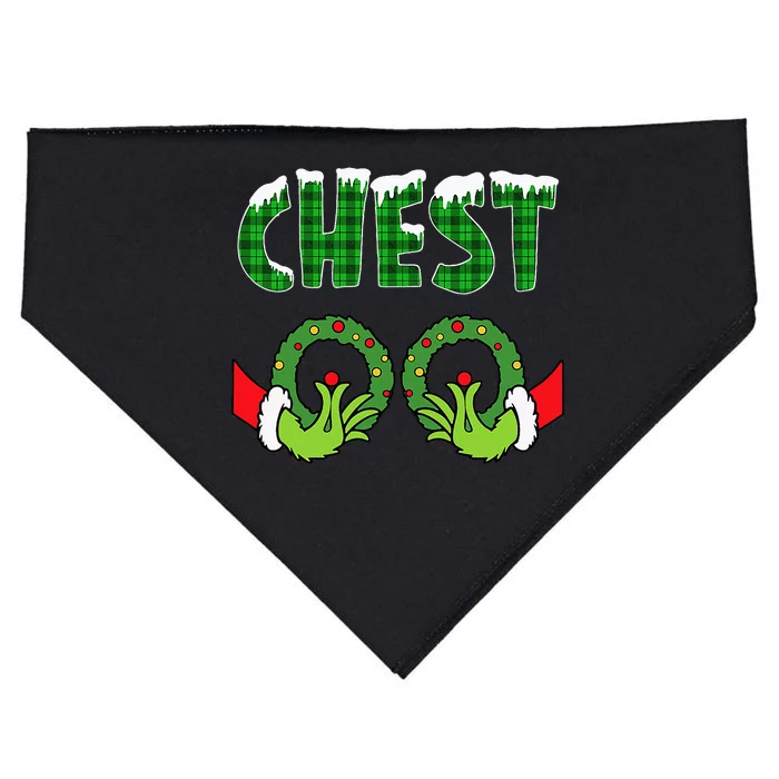 chest nuts christmas   matching couple chestnuts USA-Made Doggie Bandana