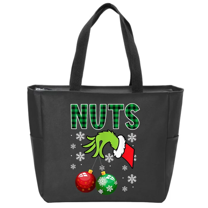 Chest Nuts Christmas Funny Matching Couple Chestnuts Zip Tote Bag