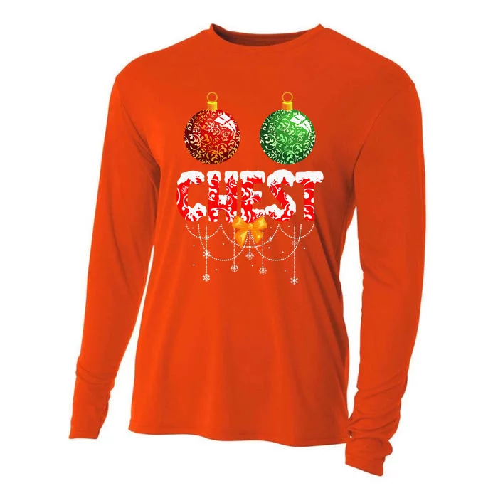 Chest Nuts Christmas Matching Couple Chestnuts Cooling Performance Long Sleeve Crew