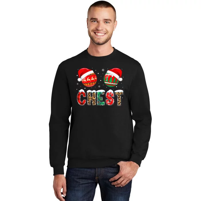 Chest Nuts Couple Christmas Pajama Gift Tall Sweatshirt