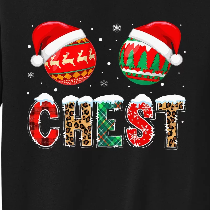 Chest Nuts Couple Christmas Pajama Gift Tall Sweatshirt