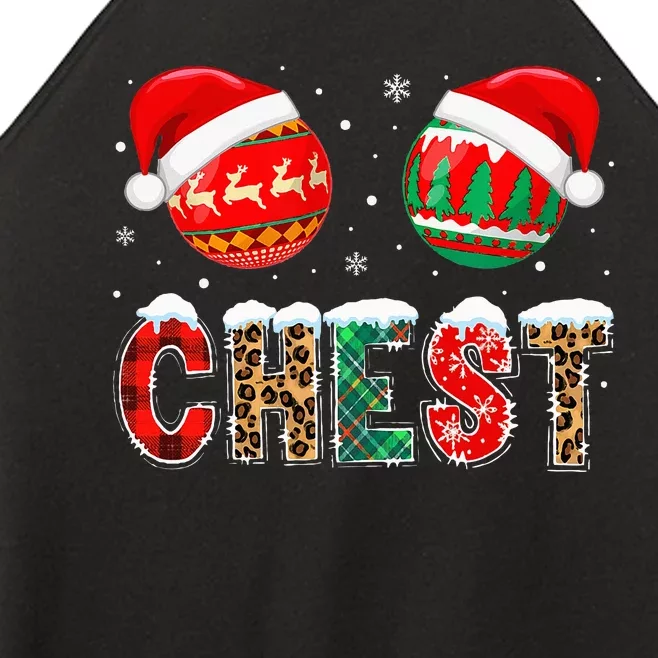 Chest Nuts Couple Christmas Pajama Gift Women’s Perfect Tri Rocker Tank