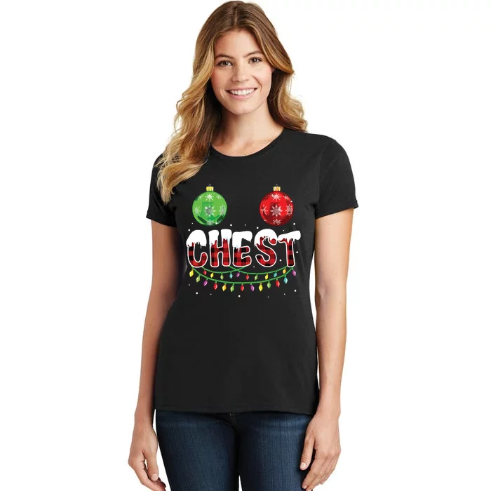 Chest Nuts Christmas Shirts Funny Matching Couple Chestnuts Women's T-Shirt