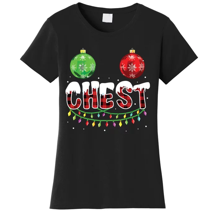 Chest Nuts Christmas Shirts Funny Matching Couple Chestnuts Women's T-Shirt