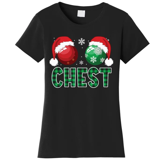 Chest Nuts Christmas Shirts Funny Matching Couple Chestnuts Women's T-Shirt