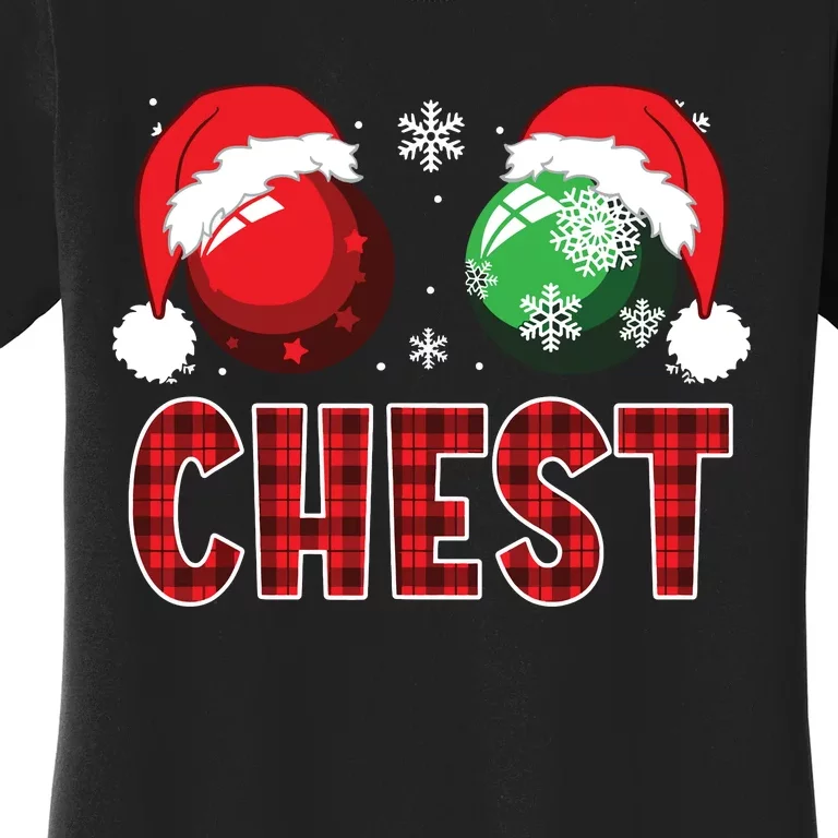 Chest Nuts Christmas Shirts Funny Matching Couple Chestnuts Women's T-Shirt