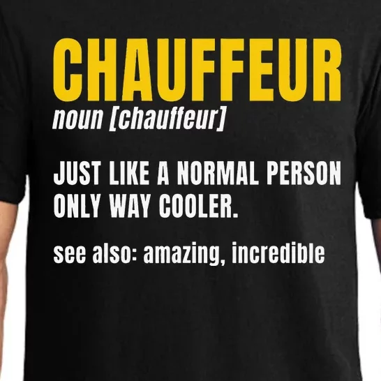 Chauffeur Noun Carpooler Professional Driver Private Limo Pajama Set