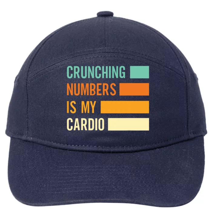 Crunching Numbers CPA Accounting Accountant 7-Panel Snapback Hat