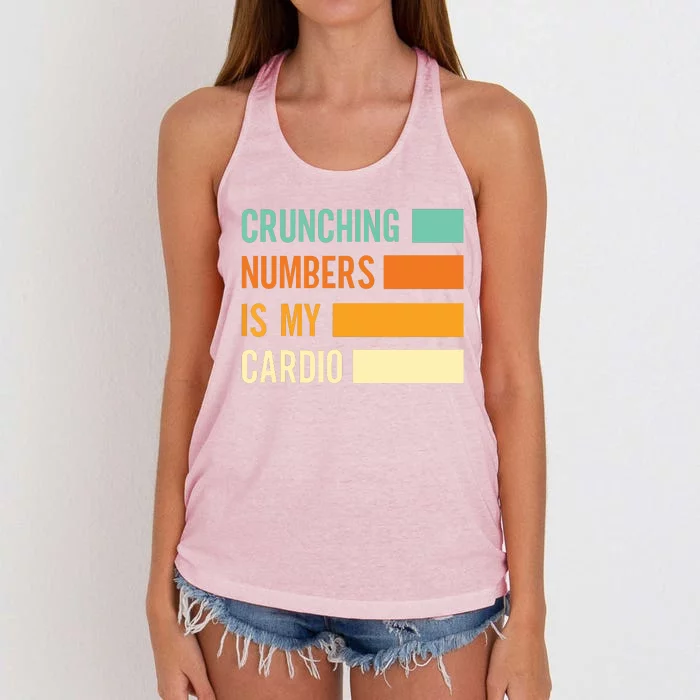 Crunching Numbers CPA Accounting Accountant Women's Knotted Racerback Tank