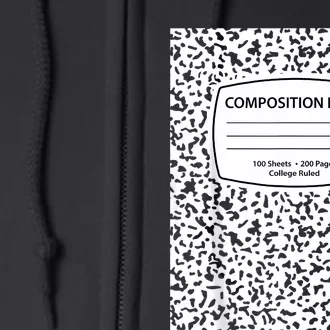 Composition Notebook Costume Matching Group Halloween Full Zip Hoodie