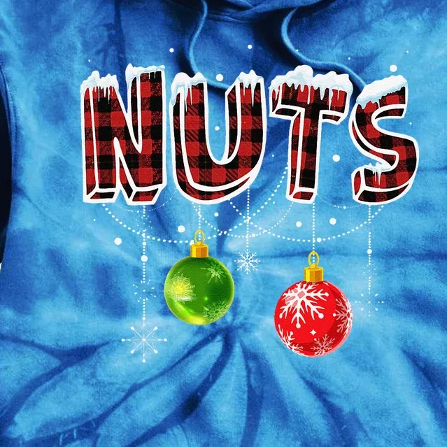 Chest Nuts Christmas Matching Couples Funny Outfit Chestnuts Tie Dye Hoodie