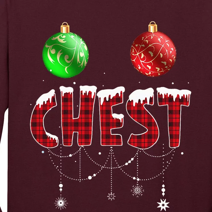 Chest Nuts Christmas Matching Couple Chestnuts Tall Long Sleeve T-Shirt