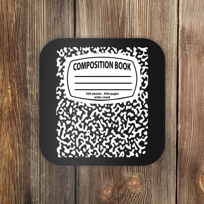 Composition Notebook Costume Matching Group Halloween Coaster