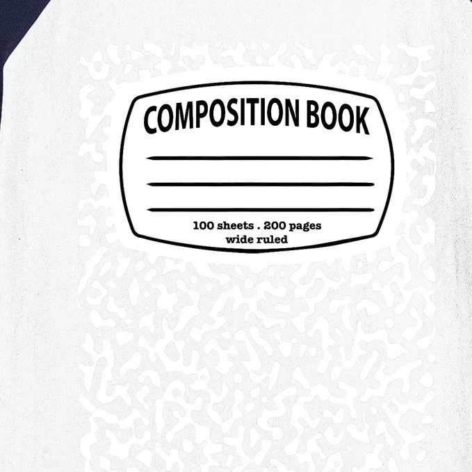 Composition Notebook Costume Matching Group Halloween Baseball Sleeve Shirt