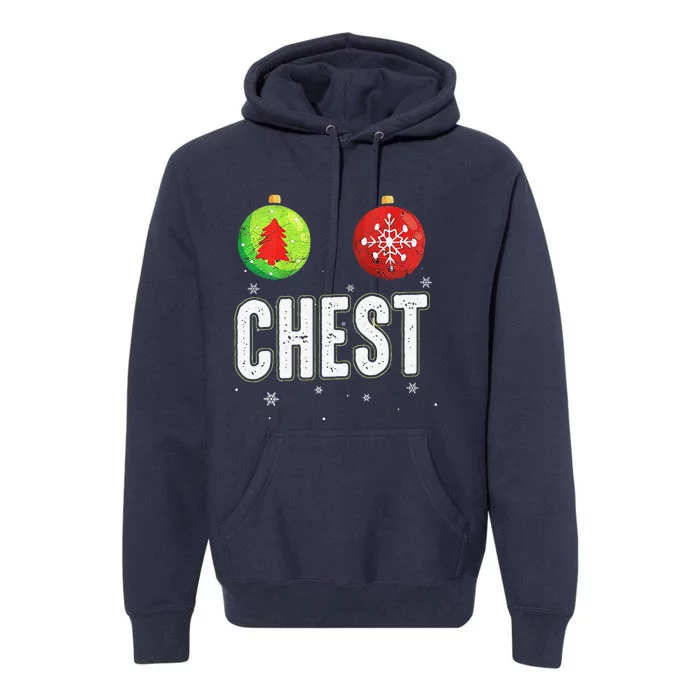 Chest Nuts Christmas Gift Funny Matching Couple Chestnuts Gift Premium Hoodie