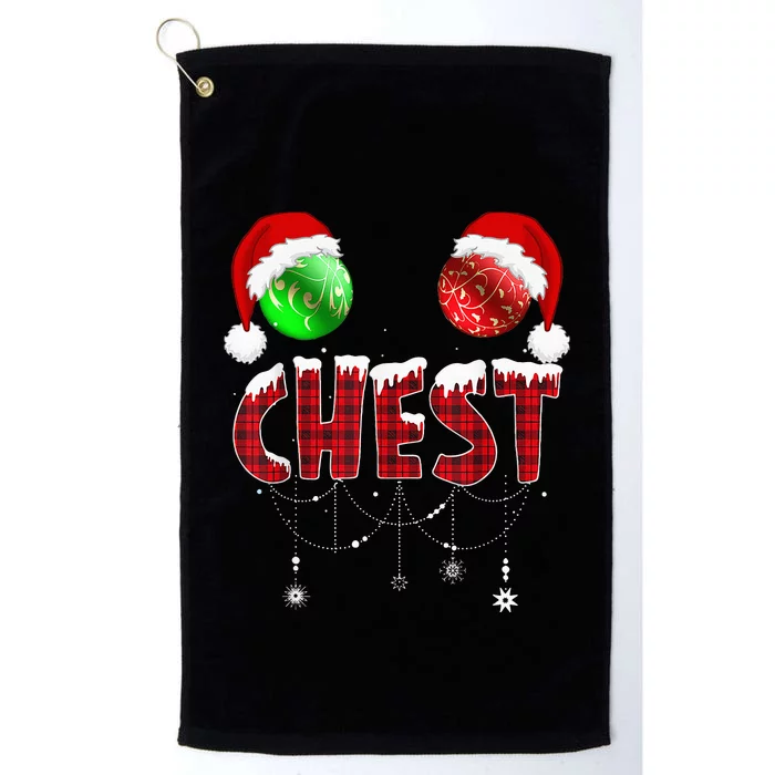 Chest Nuts Christmas Funny Matching Couple Chestnuts Platinum Collection Golf Towel