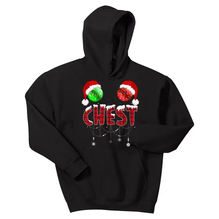 Chest Nuts Christmas Funny Matching Couple Chestnuts Kids Hoodie