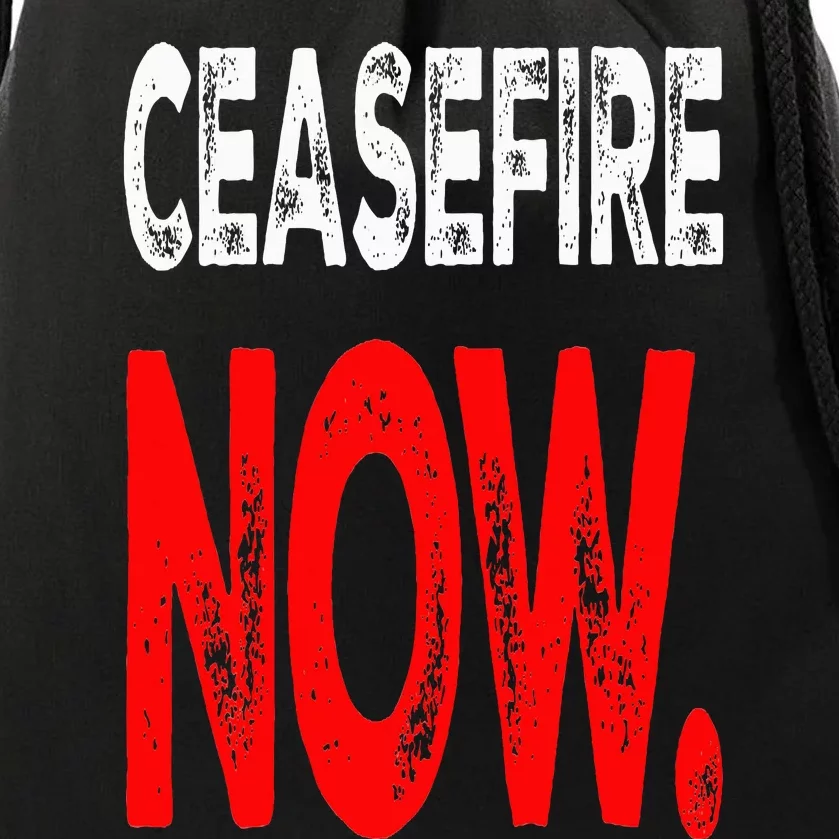 Ceasefire NOW Drawstring Bag