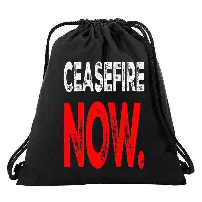 Ceasefire NOW Drawstring Bag