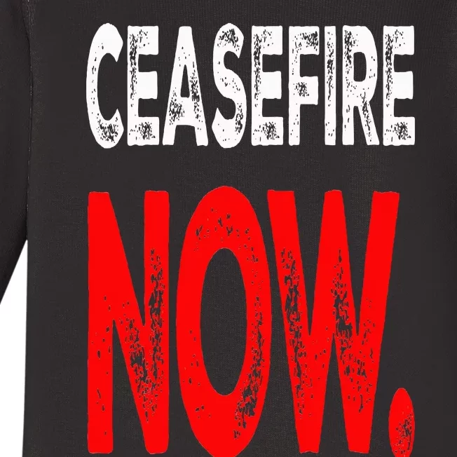 Ceasefire NOW Baby Long Sleeve Bodysuit