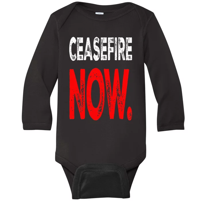 Ceasefire NOW Baby Long Sleeve Bodysuit