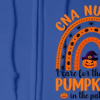 Cna Nurse Cutest Pumpkins Rainbow Halloween Spider Great Gift Full Zip Hoodie