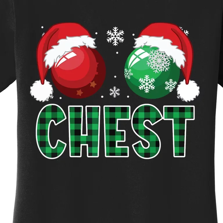 Chest Nuts Christmas Shirts Funny Matching Couple Chestnuts Women's T-Shirt