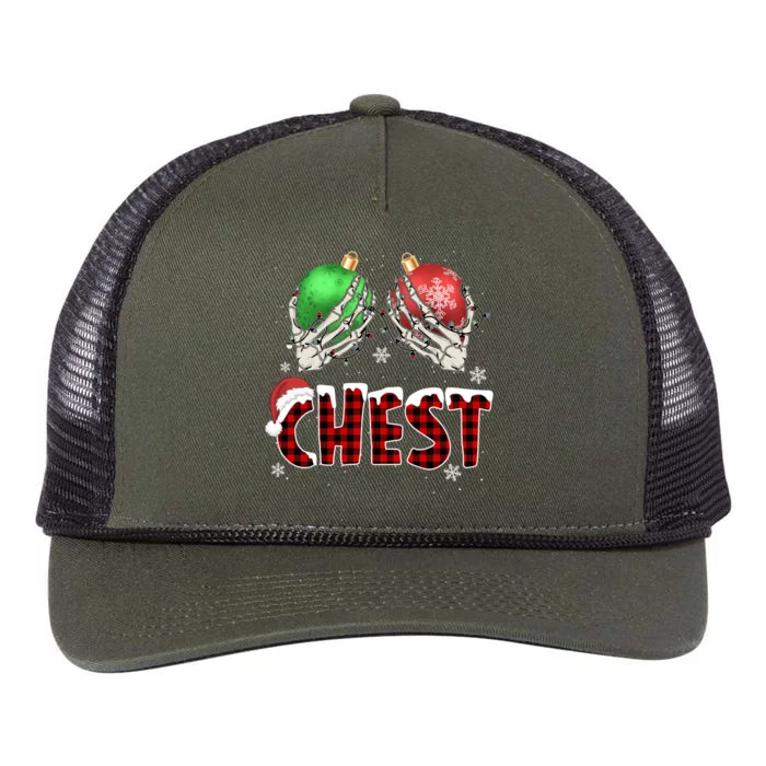 Chest Nuts Christmas Chestnuts Xmas Couple Matching Costume Retro Rope Trucker Hat Cap