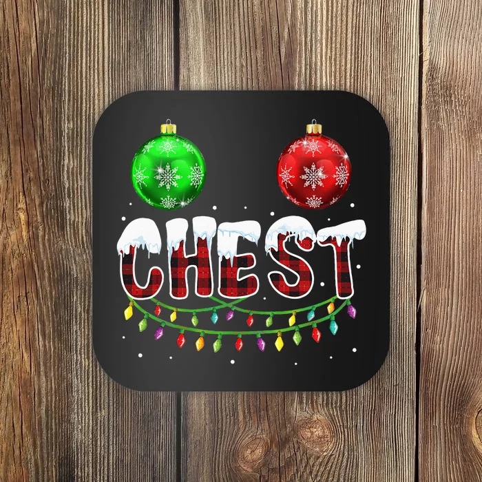 Chest Nuts Christmas Funny Matching Couple Chestnuts Coaster