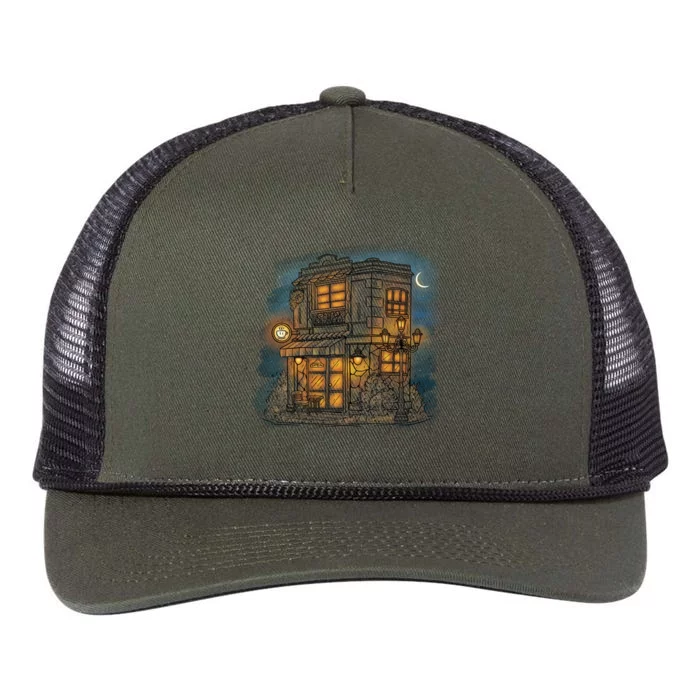 Cafe Night Retro Rope Trucker Hat Cap