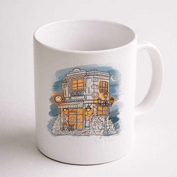 Cafe Night Front & Back Coffee Mug